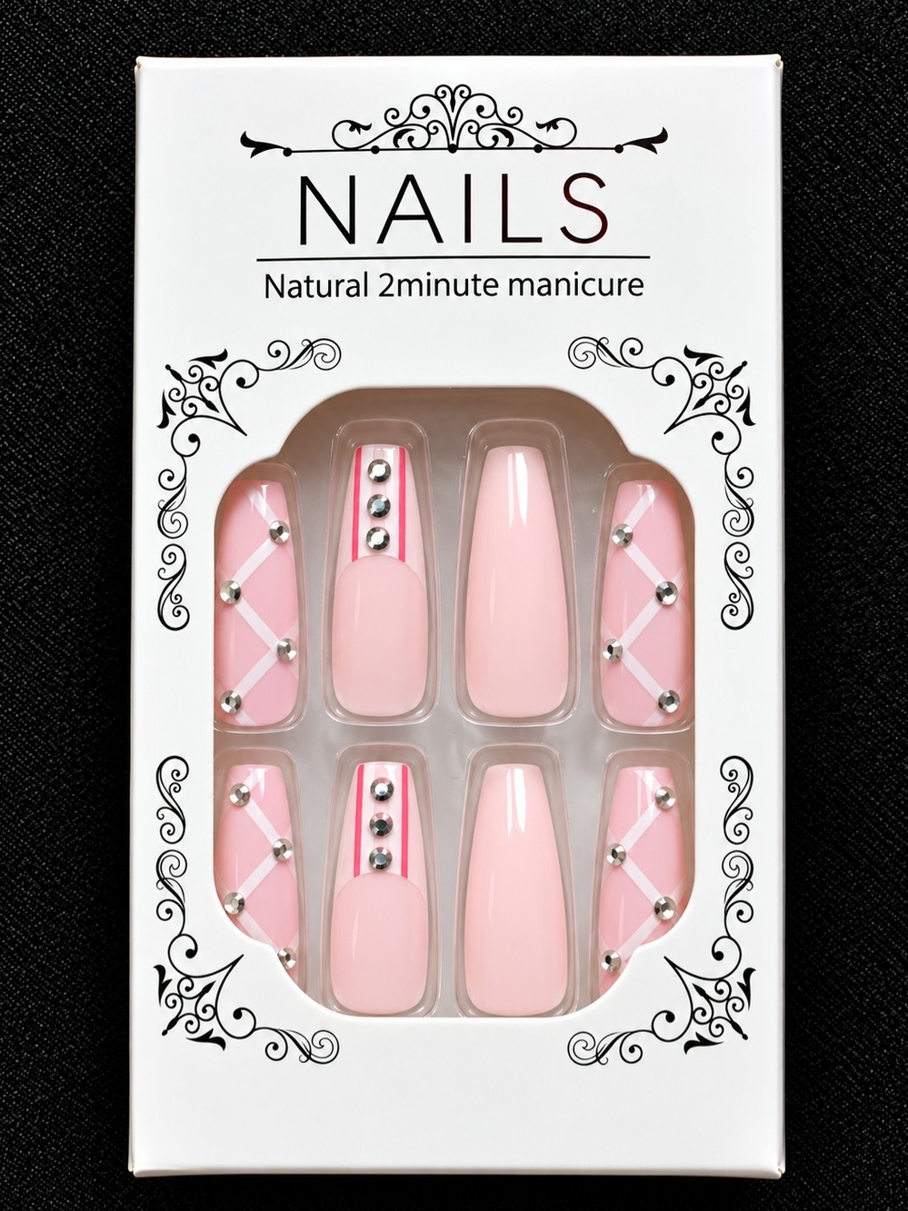 Nails Natural 2-Minute Manicure Press-On Nail Set - Light Pink